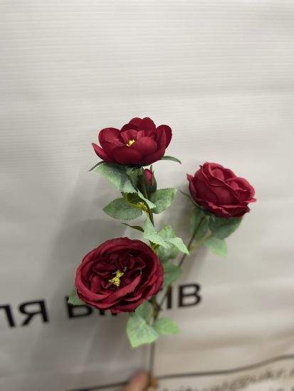 Штучні квіти Троянда шовк 5 голів ІІ055205 одиночна