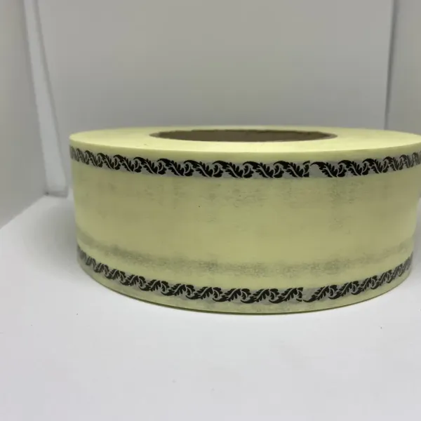 Стрічка Флористична 5 см Підпис Молочна Орнамент