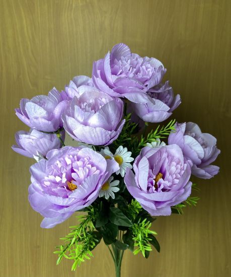 Штучні квіти Букет Піон з Ромашкою  12 голів VV00186105