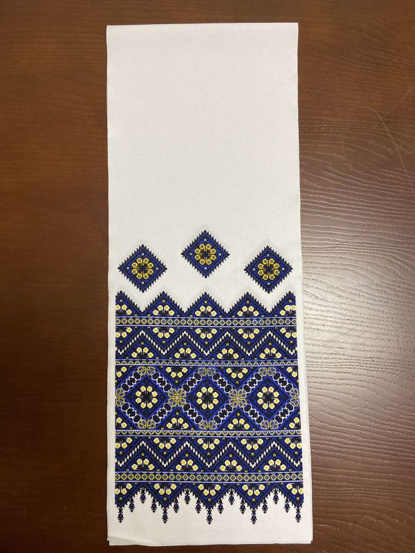 Ритуальні товари Рушник Вишивка з люрексом VF00240120 Матеріал Габардин 125*24 см