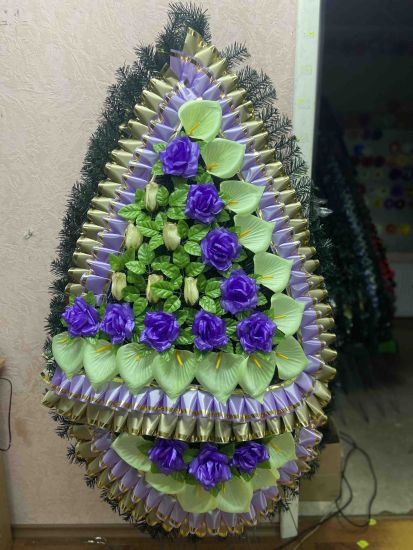 Ритуальні товари Вінок 203-3 $170-80 см