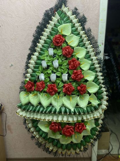 Ритуальні товари Вінок 203-3 $170-80 см