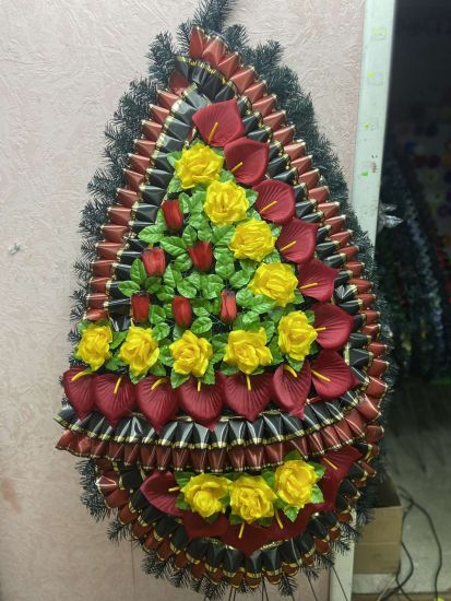 Ритуальні товари Вінок 203-3 $170-80 см