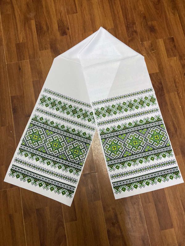 Ритуальні товари Рушник Габардин 200*40 см Орнамент 8 з Люрексом