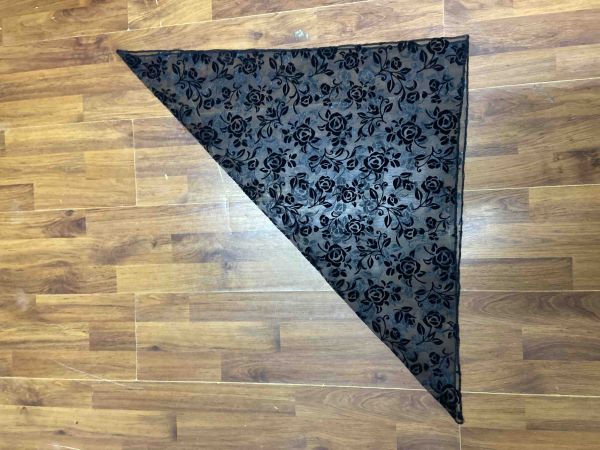 Ритуальні товари Платок Велюр Троянда 75-75 см