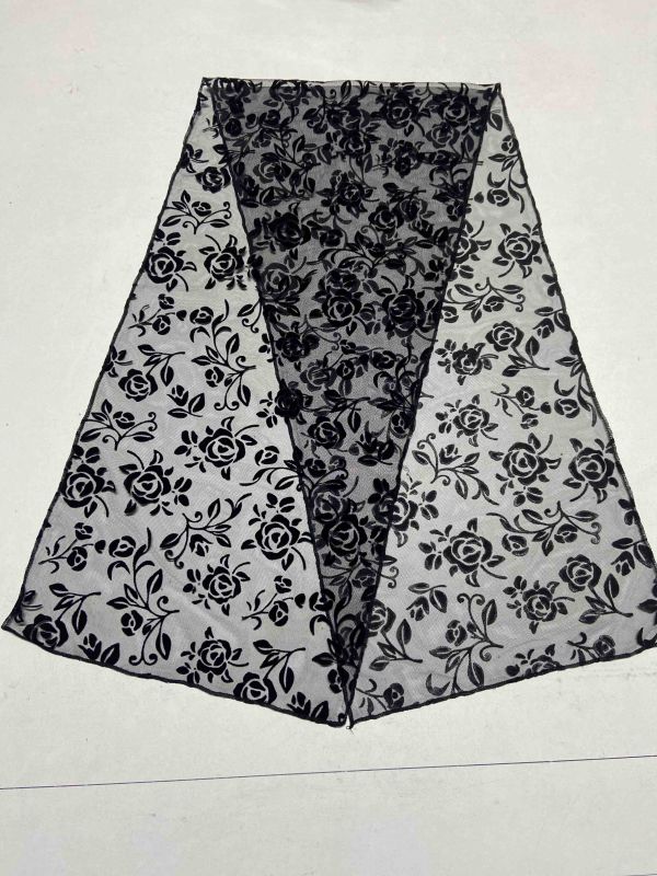 Ритуальні товари Шарф Велюр 150-35 см Троянда VMR00435501