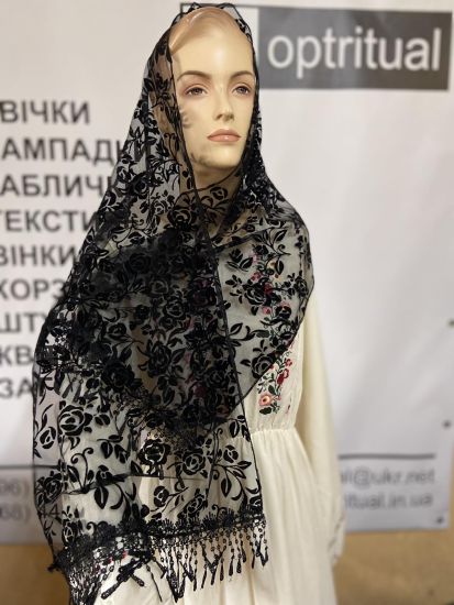 Ритуальні товари Шарф OP6276103 Троянда 150*40 см