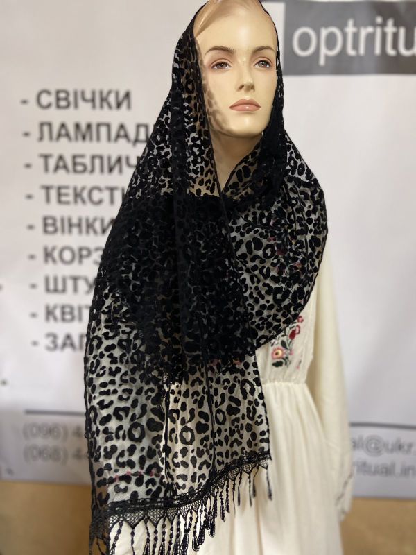 Ритуальні товари Шарф OP6276100 Леопард 150*40 см
