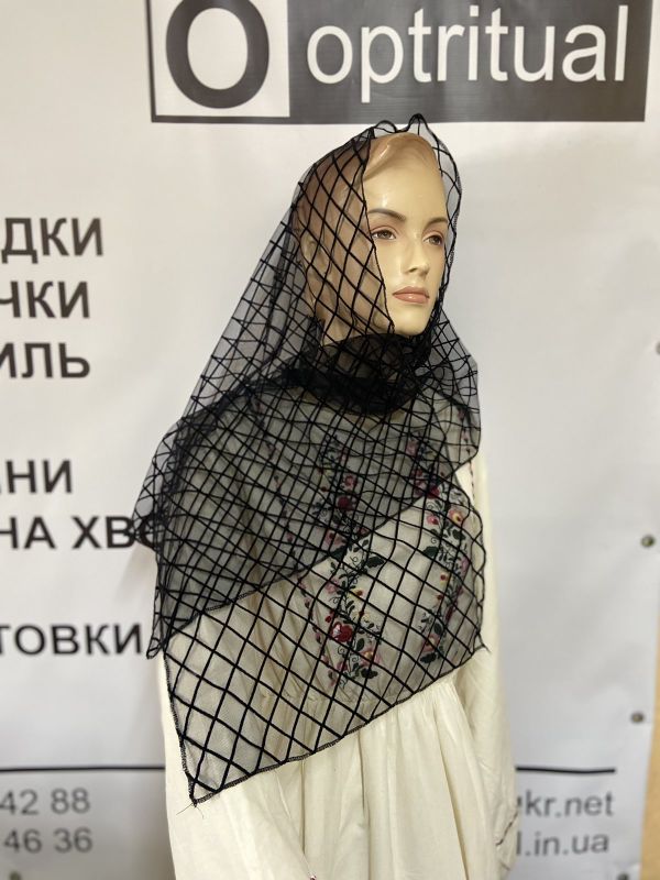 Ритуальні товари Шарф Велюр ОР4910156 Ромб 150*40 см