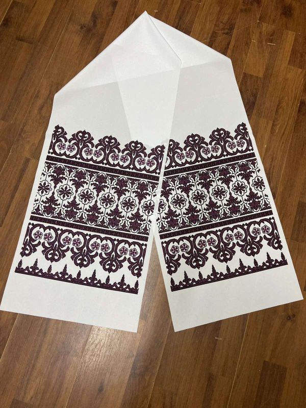 Ритуальні товари Рушник Друкований з люрексом 200-40 см орнамент Пальма