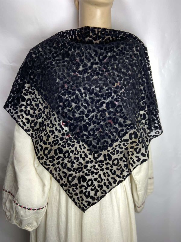 Ритуальні товари Платок Леопард Велюр 75-75 см