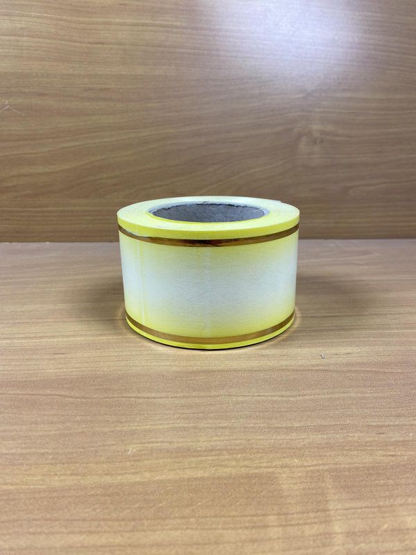 Стрічка Флористична 7 см з Золотом Жовто біла