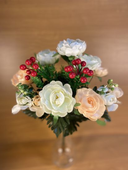 Штучні квіти Букет Камелія Ягода  13 голів Оа0022205