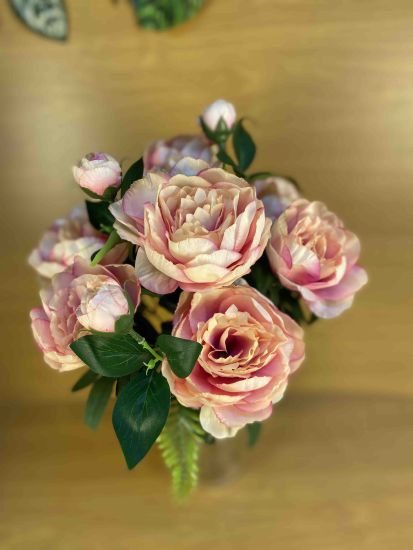 Штучні квіти Букет Піон з дітками 10 голів ОА 0023105